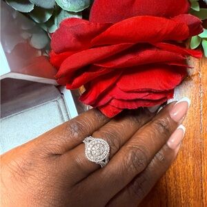 Elegant Silver Diamond Ring